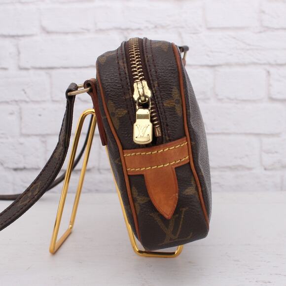 Louis Vuitton Marly Bandouliere Monogram Crossbody Purse Leather Handbag A4314 - Picture 9 of 11